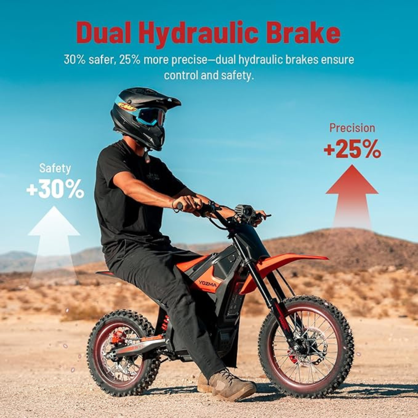 Electric Motorcycle for Adults – 30-37 MPH, 40-100 Mile Range, 1000W-3000W, 20" Fat Tires, All-Terrain