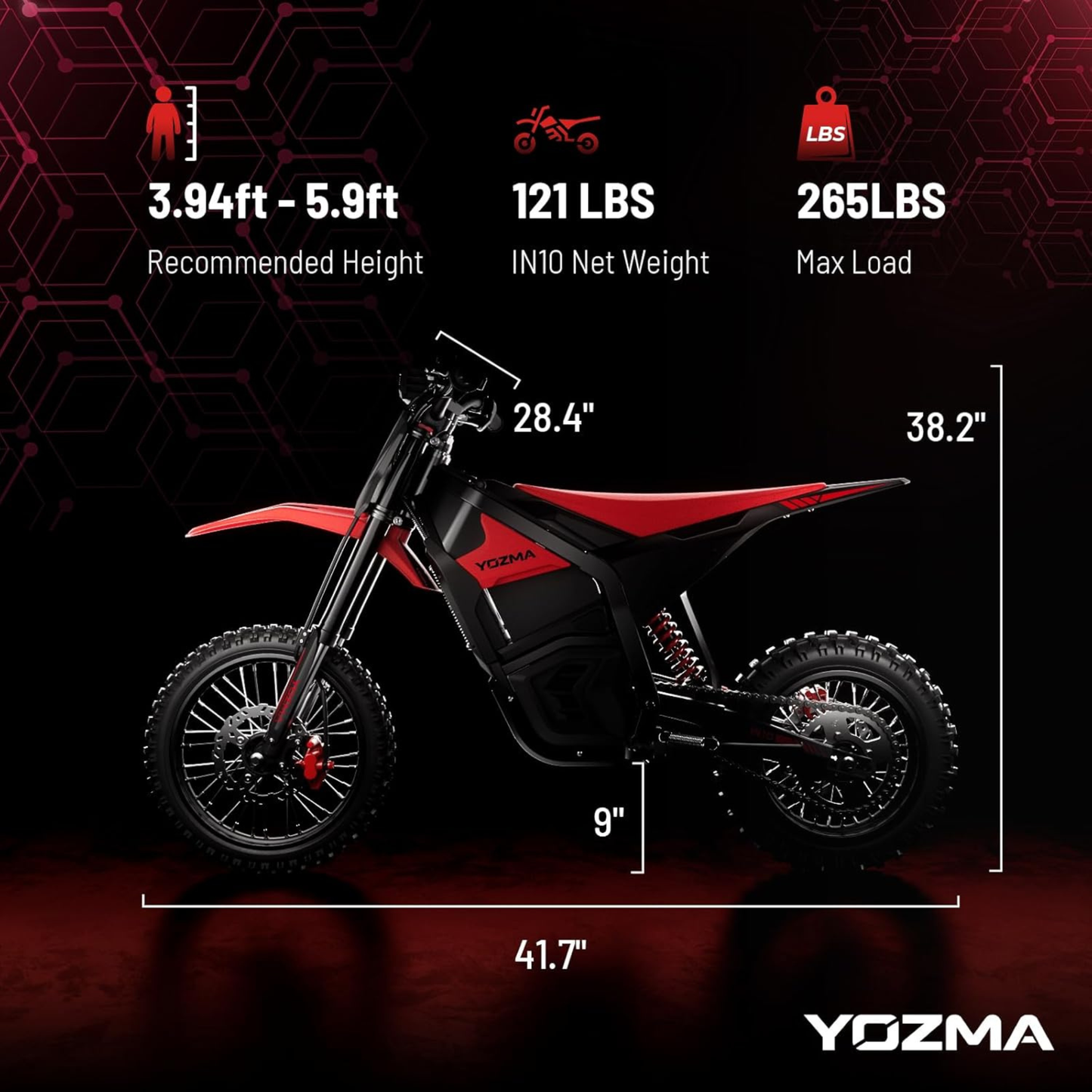 Electric Motorcycle for Adults – 30-37 MPH, 40-100 Mile Range, 1000W-3000W, 20" Fat Tires, All-Terrain