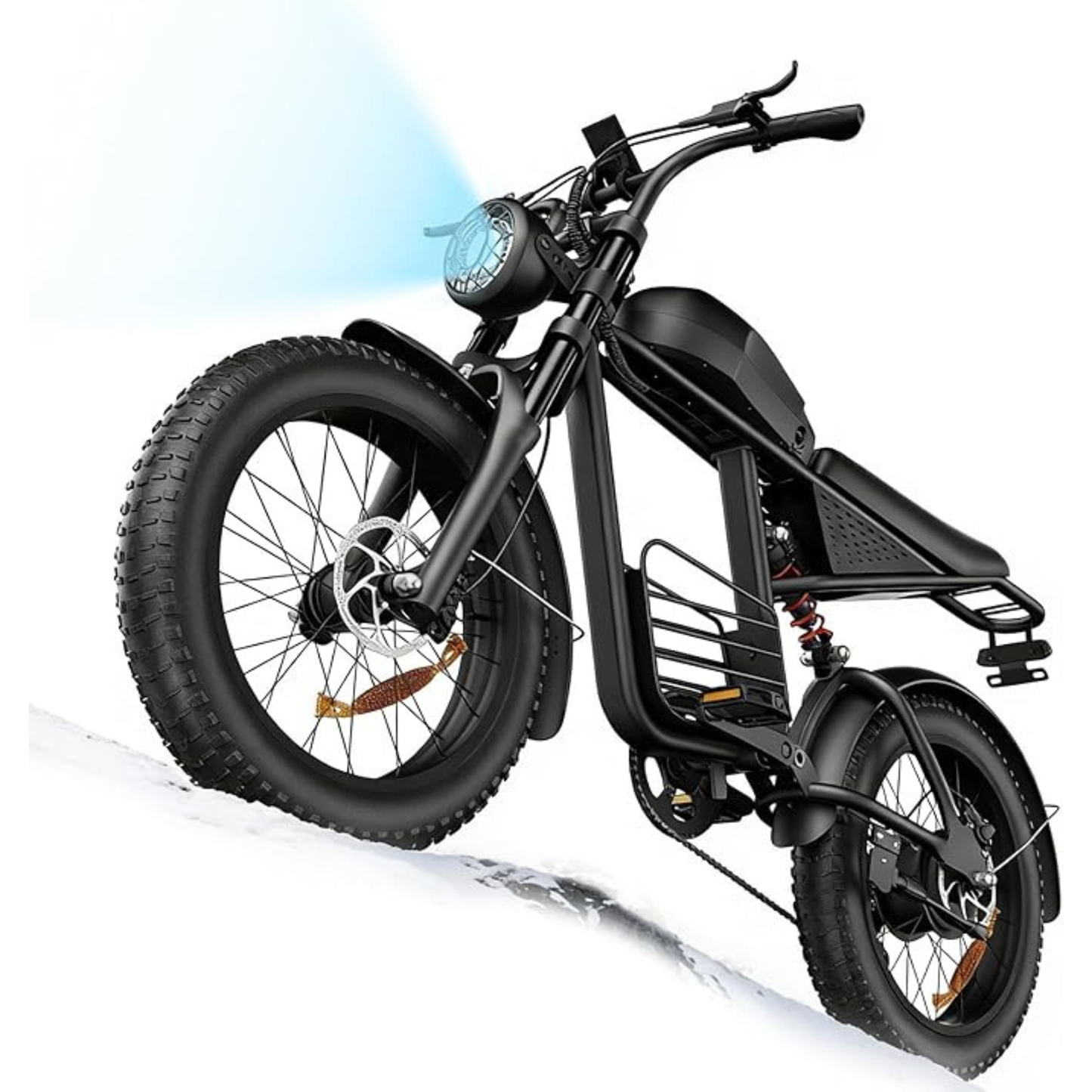 Electric Motorcycle for Adults – 30-37 MPH, 40-100 Mile Range, 1000W-3000W, 20" Fat Tires, All-Terrain